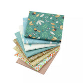 Lot de 8 gros morceaux de tissu à motifs floraux « Lapin de printemps » de CraftsFabrics, 100 % coton